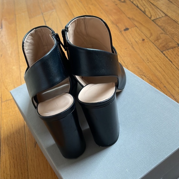 Club Monaco, booties, open toe, heeled sandals, black, size 39.5 - Picture 6 of 10